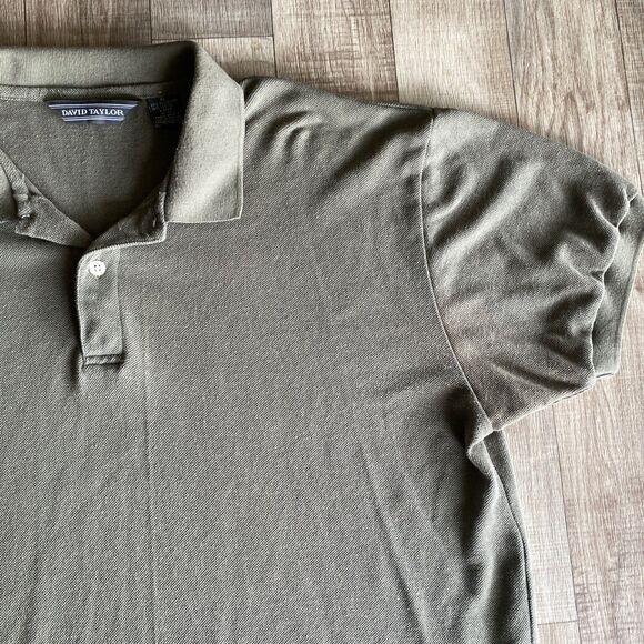 David Taylor Collection Men's Polo Shirt Size XL Olive Green - Picture 2 of 7
